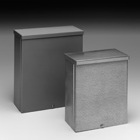 Type 3/3R junction boxes, 30" height, 10" length, 24" width, NEMA 3R, Screw cover, RTSC NK enclosure, Surface mounted, Medium single door, No knockout, Embossed thru holes, Carbon steel