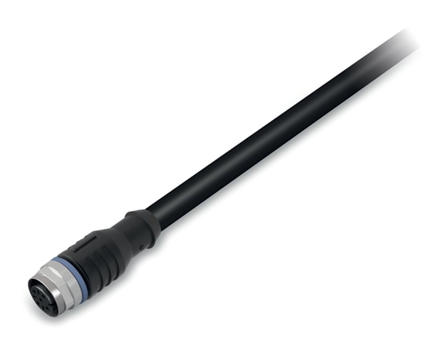 Sensor/Actuator cable; M12A socket; straight; 4-pole; Length: 5 m