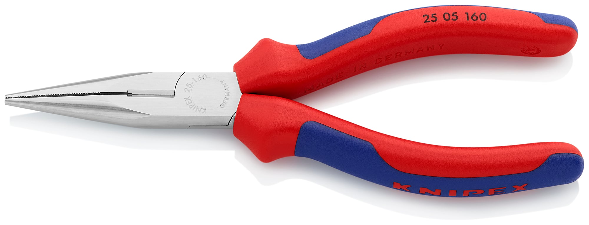 Long Nose Pliers with Cutter, 6 1/4 in., Multi-Component, Chrome Plated