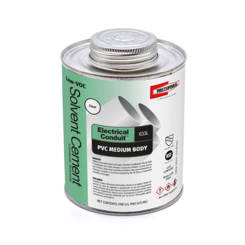 Low-VOC Medium PVC Conduit 663L Solvent Cement, Gray, 1 Quart
