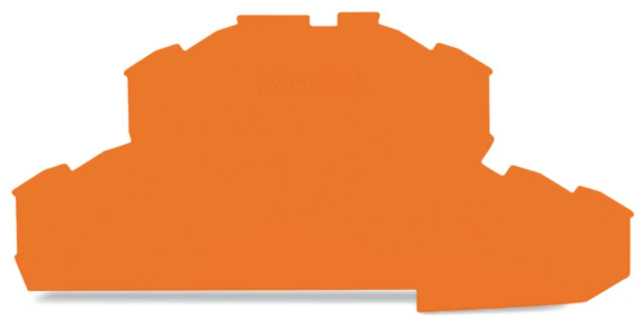 End and intermediate plate; 0.8 mm thick; orange