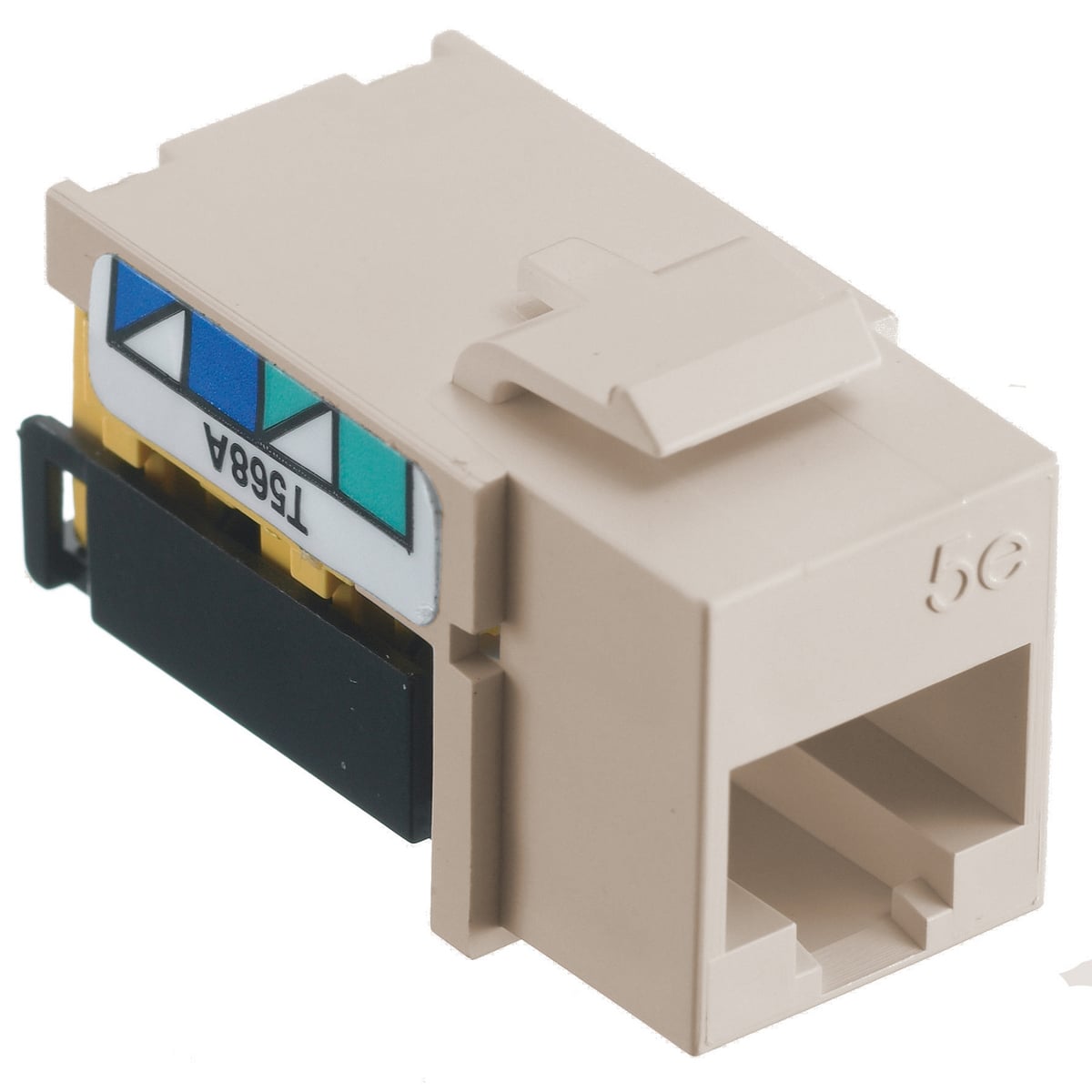 Net Select, Jack, Cat5e, 8-Position, Universal A/B, Almond