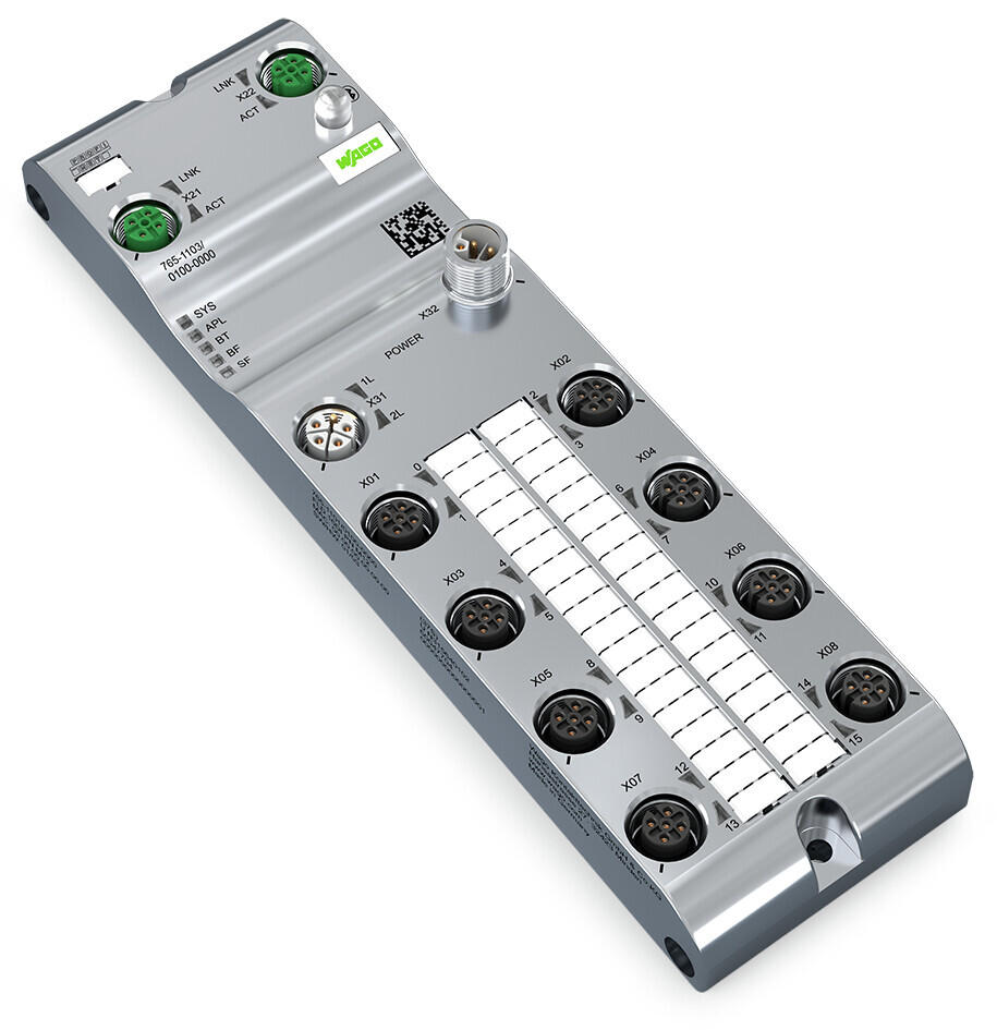 16-channel digital output; Profinet; DC 24 V / 2.0 A; 8xM12 connection; WideLine