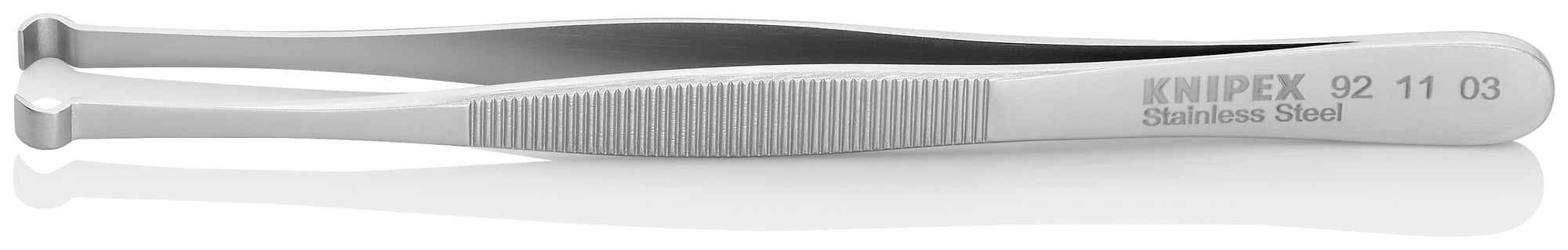 Stainless Steel Positioning Tweezers, 4 3/4 in., 2.50 mm TT, 4.00 mm TW