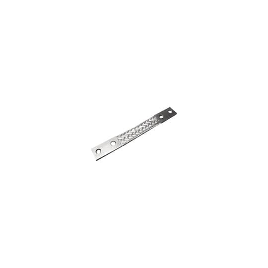 Tinned Copper, Standard Flexible Braid Connector, SWB Series,  2-Hole Pads with NEMA Standard 9/16 inch (14.3 mm) Holes and 1-3/4 inch (44.4 mm) Spacing Center to Center,  20 inch (508 mm) long,  1-3/4 inch (44.4 mm) wide,   1/2 inch (12.7 mm) thick.    Pad 1-3/4 inch x 3 inch.    30 AWG Individual Strand.  1050 Amps
