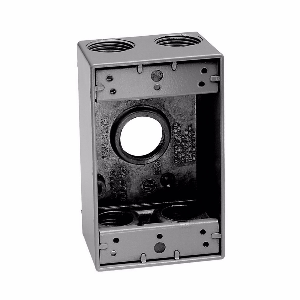 TP7042 Weatherproof Outlet Box, Die-Cast Aluminum, 18 cu-in Capac |  Crescent Electric Supply Company, image size:1200x1200
