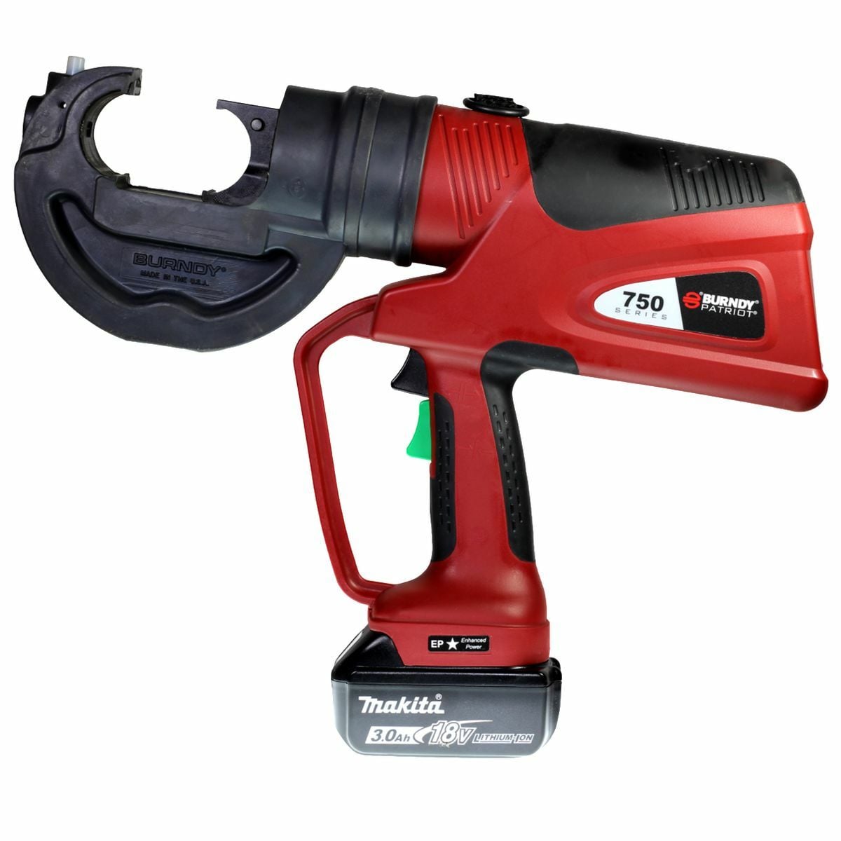 PAT750 12T Covered C-Head Battery Crimper, 3Ah Li-ion, AC, Hard Case.