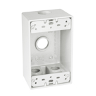 1-Gang 4-Hole 1/2 in. Outlet Box - White