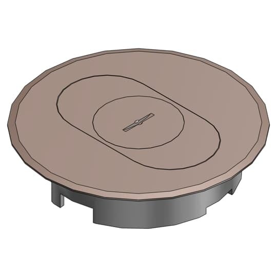 Cover for Round Floor Box, Diameter 5.69 Inches, Color Caramel, Non-Metallic, For use with 1-1/4 Inch NPS