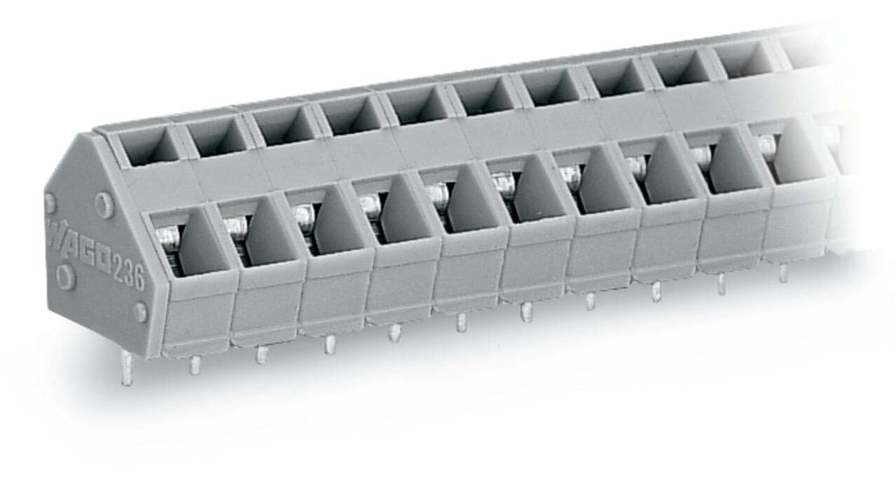 PCB terminal block; 2.5 mm; Pin spacing 5/5.08 mm; 10-pole; CAGE CLAMP; commoning option; 2,50 mm; gray