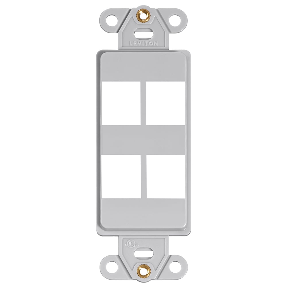 QuickPort Decora Insert, 4-Port, Grey