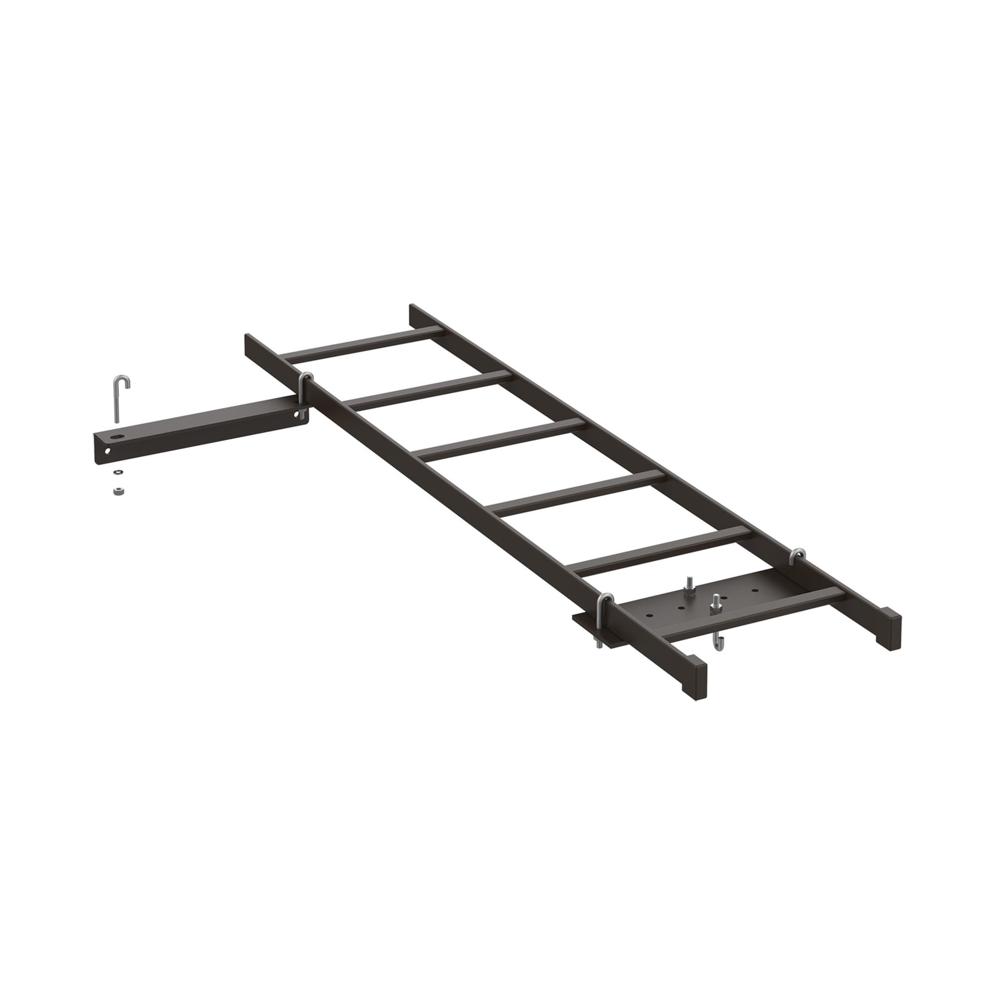 Rack-to-Wall Kit, 13.50x4.00x3.50, Black, Steel