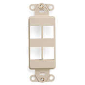 QuickPort Decora Insert, 4-Port, Ivory