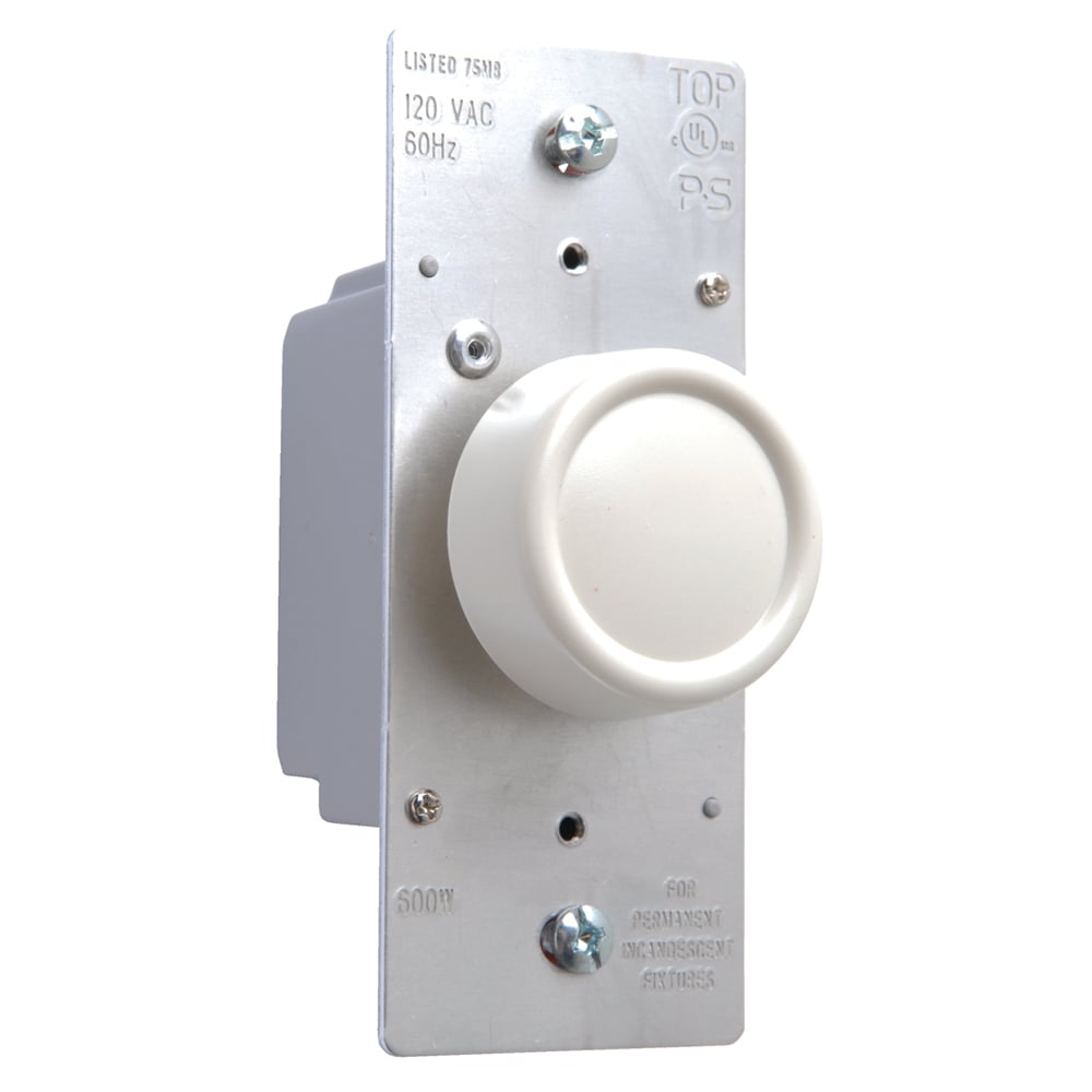 RFI Rotary Dimmer 600W, Light Almond