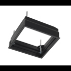 Aculux 3 1/4" Square Flush Mount Adapter, Special Ceilings; Wood, Stone, Tile, 1 3/8" to 1 3/4" Thick Ceiling, Black Finish