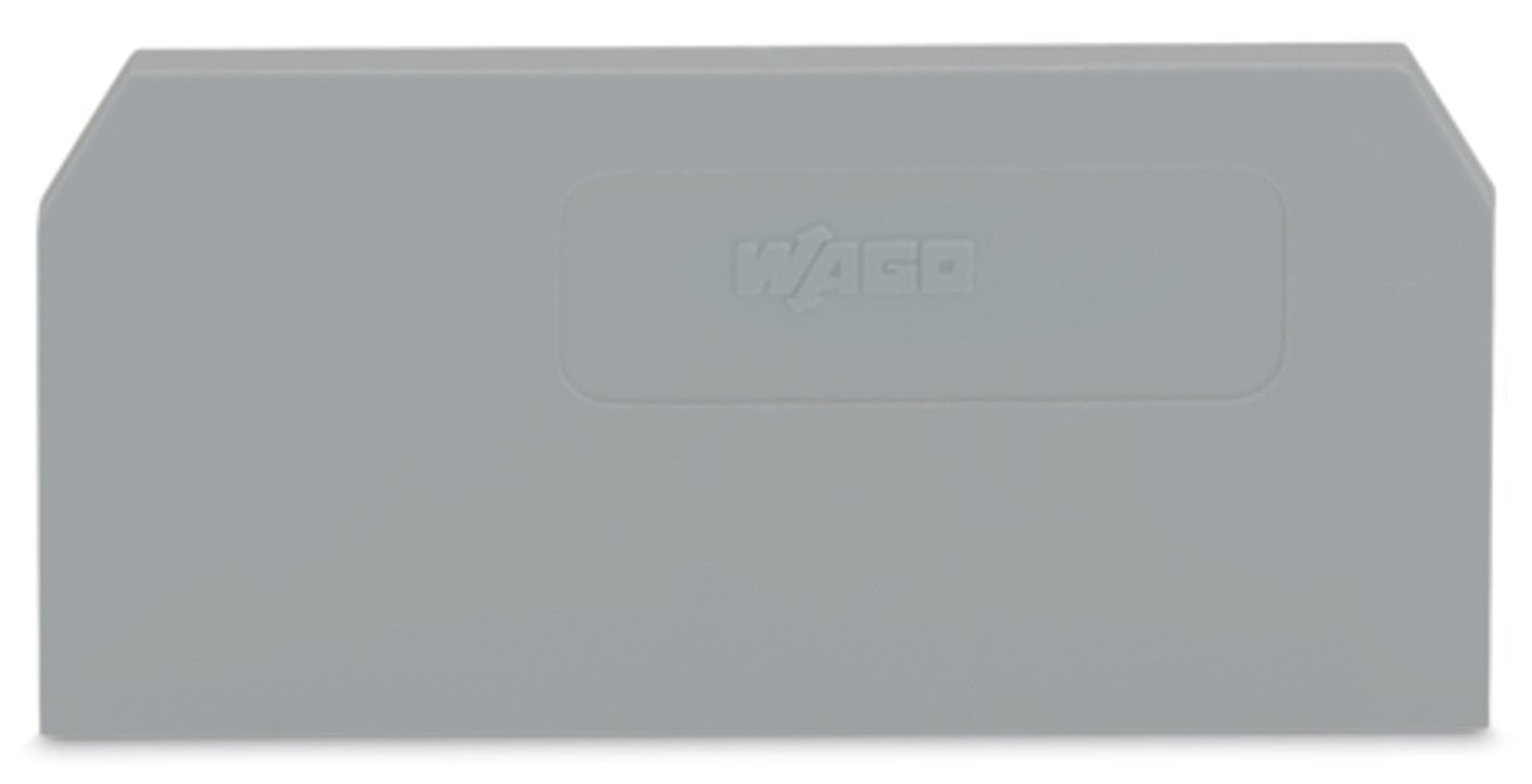 End and intermediate plate; 2 mm thick; gray