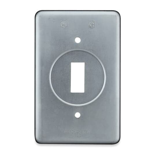 1 Gang Device Box Cover, Sheet Steel, Single Switch