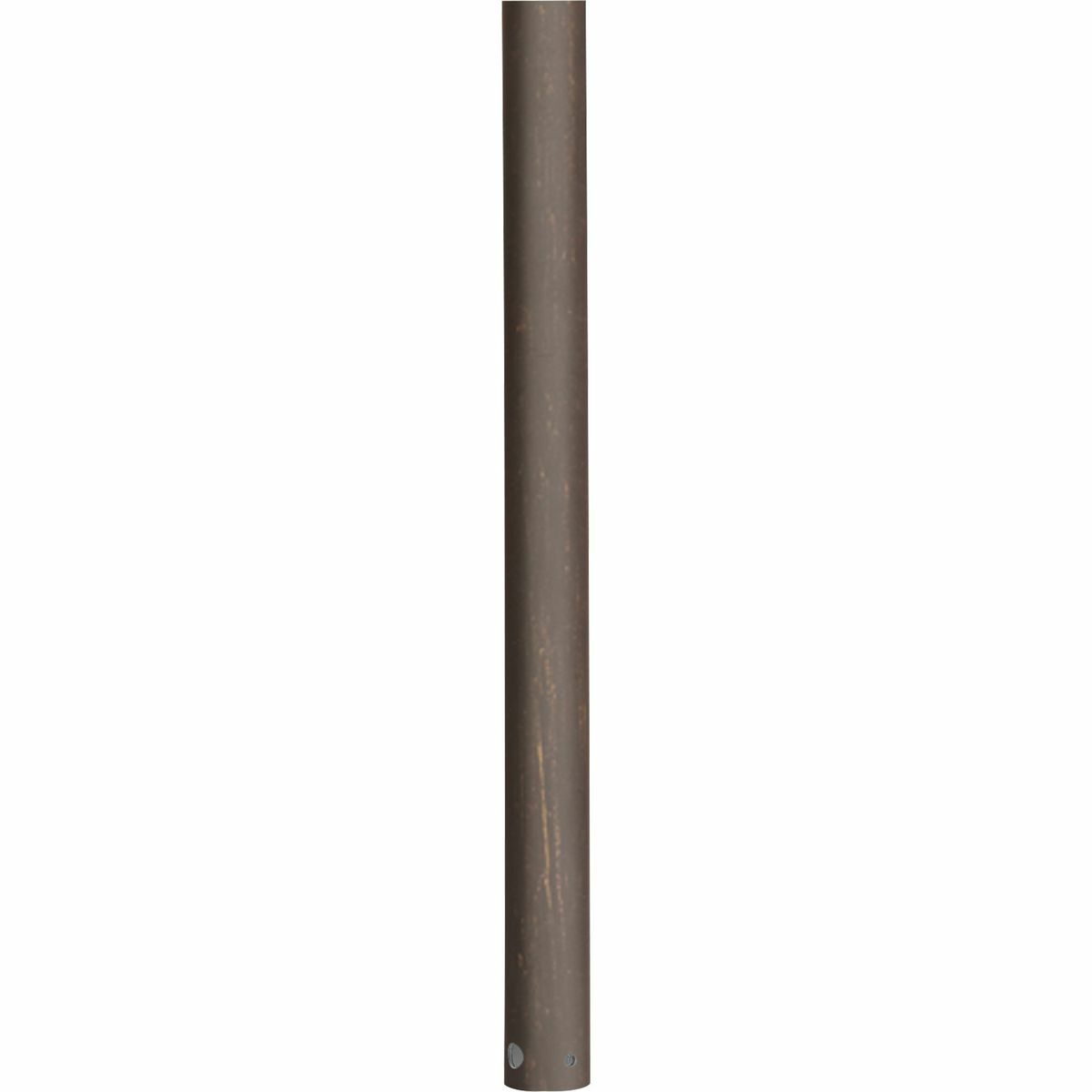 3/4 In. x 60 In. downrod for use with any Progress Lighting ceiling fan. Use of a fan downrod positions your ceiling fan at the optimal height for air circulation and provides the perfect solution for installation on high cathedral ceilings or in great rooms. Refer to the selection guide for recommended downrod lengths based upon your ceiling height. Antique Bronze finish.