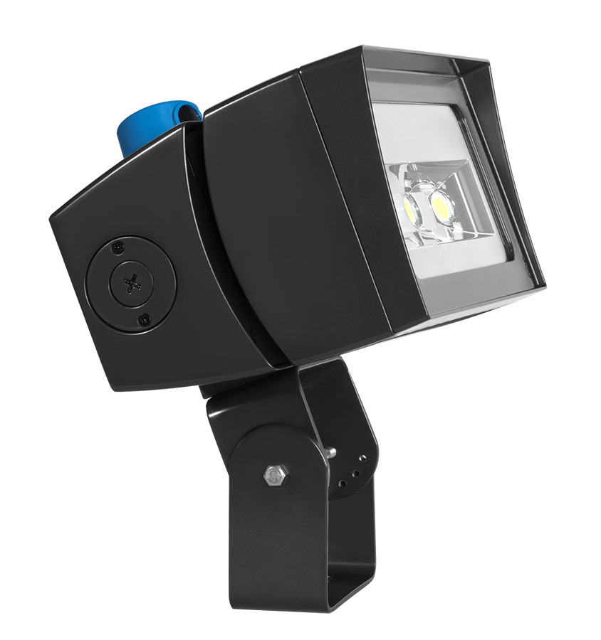Future Flood, 120W,7Hx6V, 5000k, LED, 120-277V Twistlock Photocell, Dimmable, Trunnion, Bronze