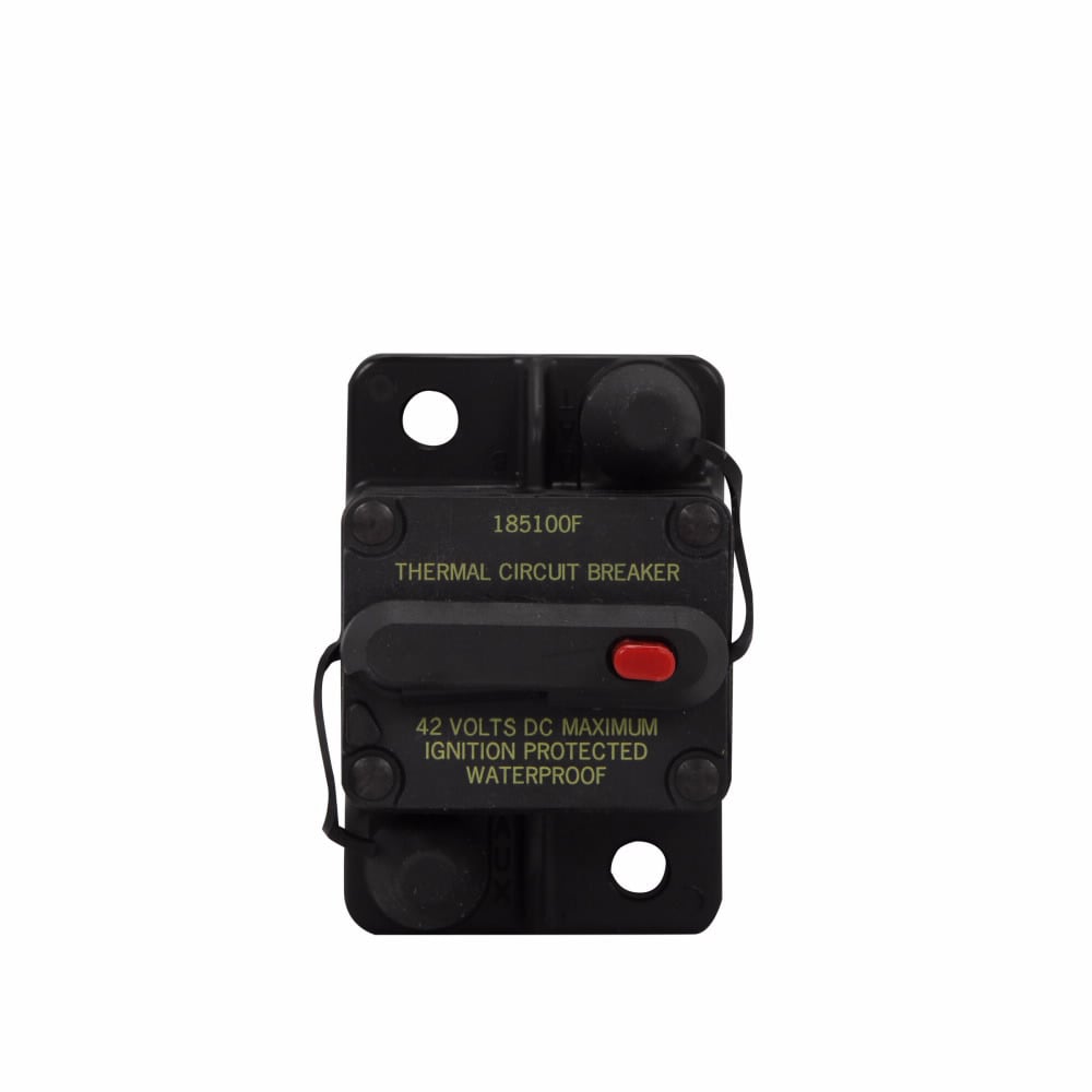 Eaton Bussmann series CB185 automotive circuit breaker, Switchable, 48 Vdc, 120A, 3 kAIC, Automotive, type III, high amp, Waterproof