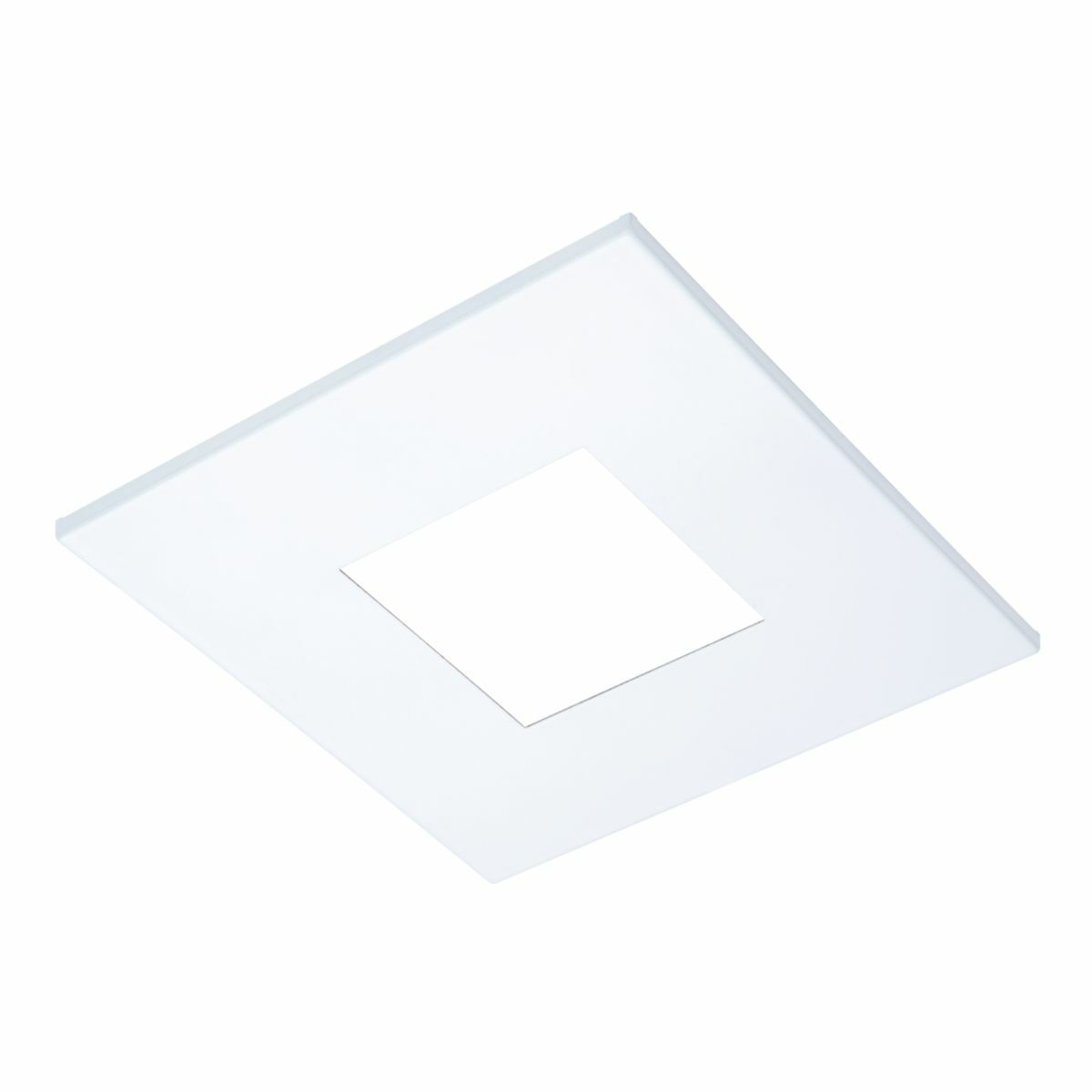 2" square open pinhole ML4 trim, matte white flange