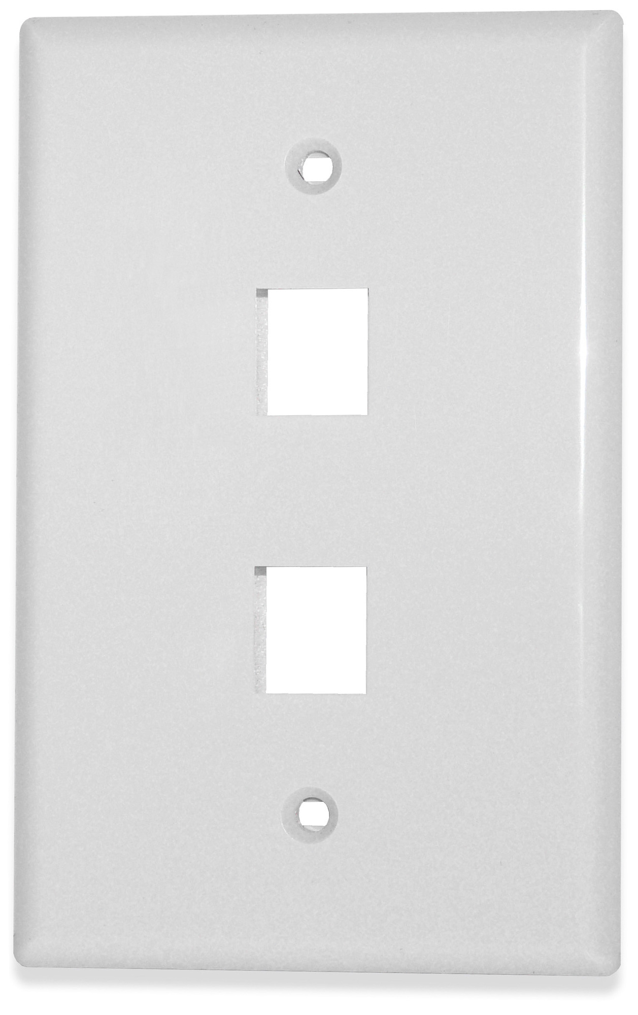2-Port Single Gang Oversize Faceplate, White