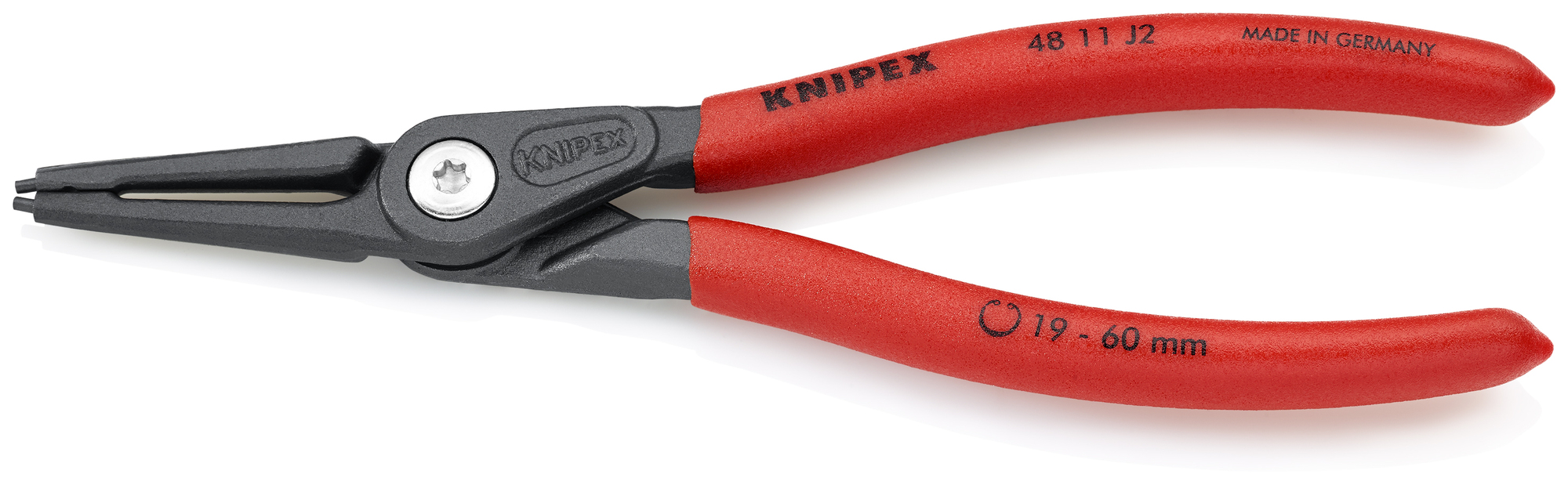 Internal Precision Snap Ring Pliers, 7 1/4 in., Non-slip plastic, 5/64 in. Tips, Bulk