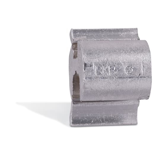 Aluminum Wide Range H-Type Compression Connector Main: 1/0 - 4 ACSR, 2/0 - 3 Str., 2/0 - 2 Sol. Tap: 8 -10 Str., 6 - 10 Sol., Groove C: 12 - 14 Str., 12 -14 Sol. Die: O