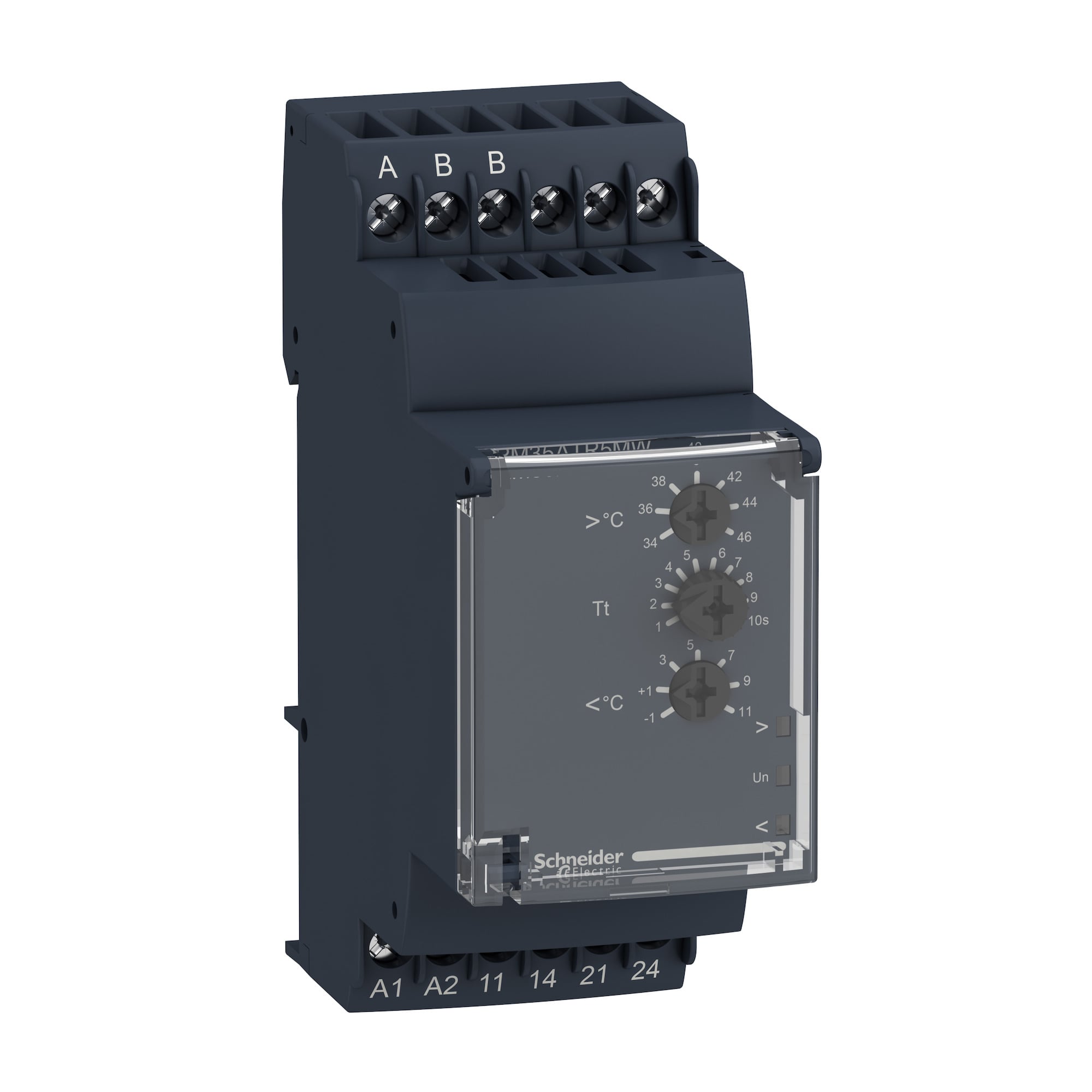 Harmony, Modular temperature control relay, 5 A , 2 NO, 24..240 V AC/DC