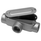 1 inch Threaded D-Pak Die Cast Aluminum Conduit Body, T-Style, Cover & Gasket. For use with Rigid/IMC Conduit.