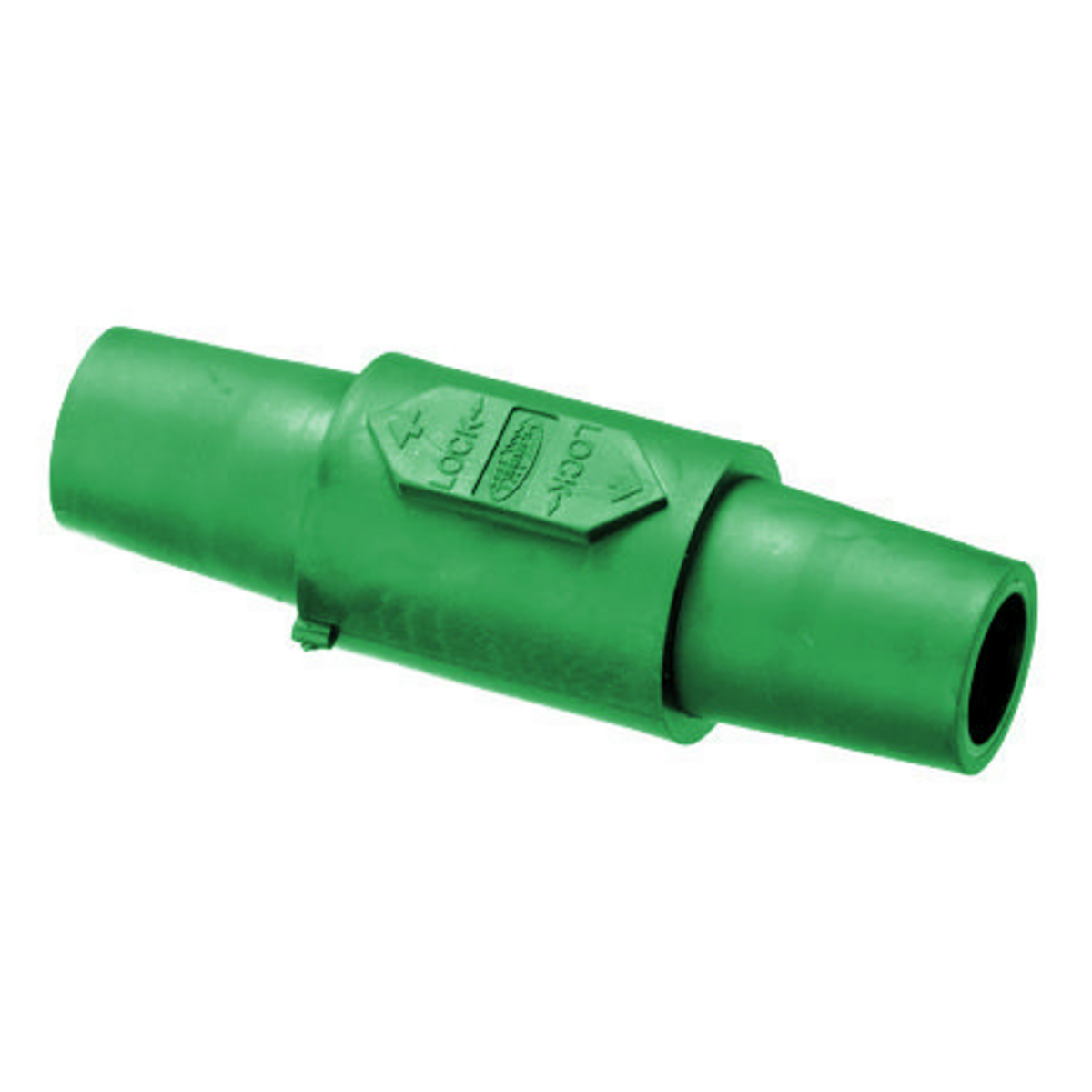 Heavy Duty Products, Single Pole Devices, Industrial Grade, Double Female, Coupler, 400A 600V AC/DC, Single Conductor, Pre-Wired, Green
