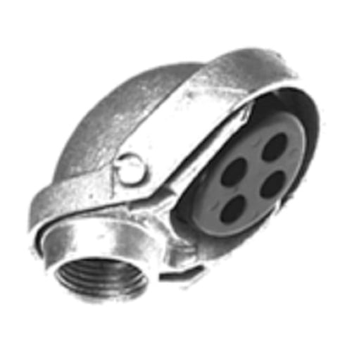 Entrance Cap, Set Screw, Two Screws, Aluminum, Size 4 Inch