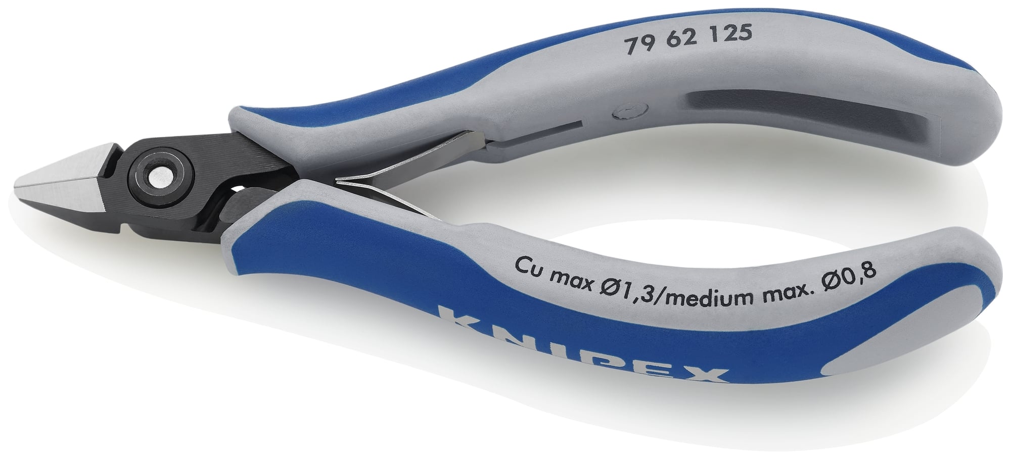 Electronics Diagonal Cutters, 5 in., Multi-Component, Polished, Flush Cut, Oval Head, Up to 1/32 in. Medium Wire