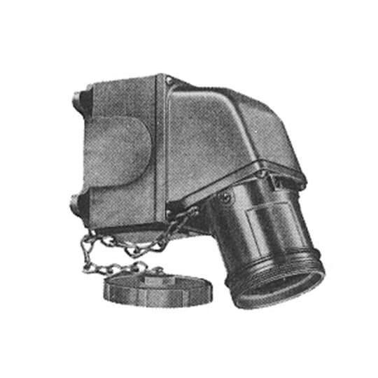 J-Line Receptacle Watertight (Screw Cover), Reverse Service, 100 Amp, 4 Pole 4 Wire, with 1.5 Inch Bushing Inner Diameter