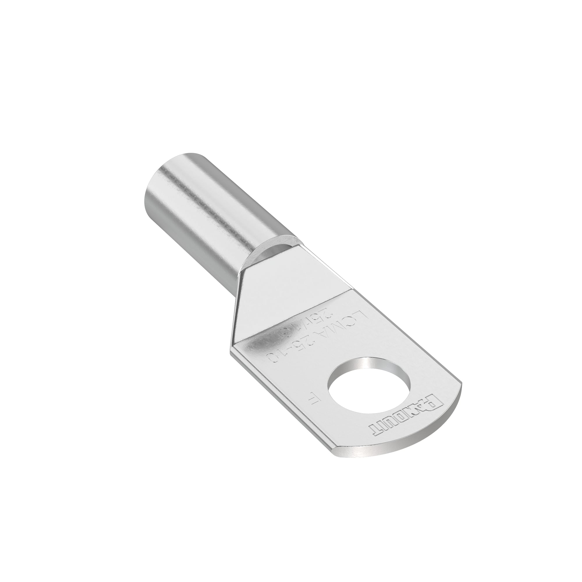 Pan-Lug LCMA16-6-C Comp. Lug, Metric, 16mm, Tin Plt Copper, Strt, One #10 Stud