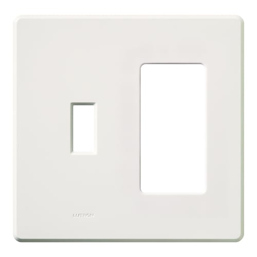 Fassada, Gloss, Combination Traditional/Designer wallplate in white