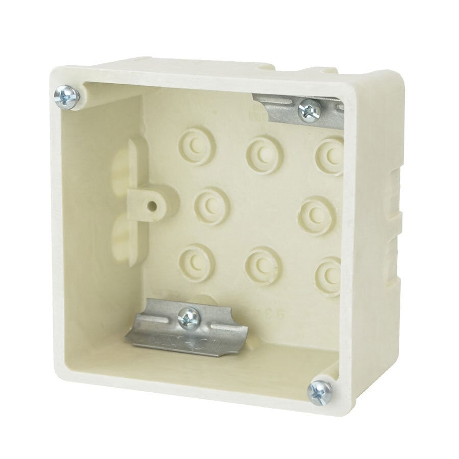 Fiberglassbox; 4 Inch Square Junction Box With Wire Clamps; 2-1/4 Inch Depth, Fiberglass, 27.3 Cubic-Inch