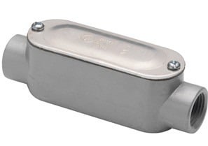 Rigid and IMC Conduit Body, Type C, Aluminum, Cover and Gasket, Size 3 Inch