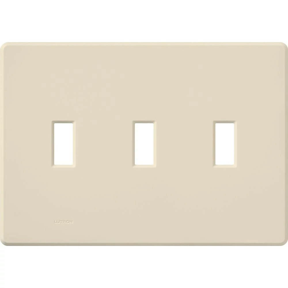 Fassada, Gloss, Three-gang wallplate in light almond