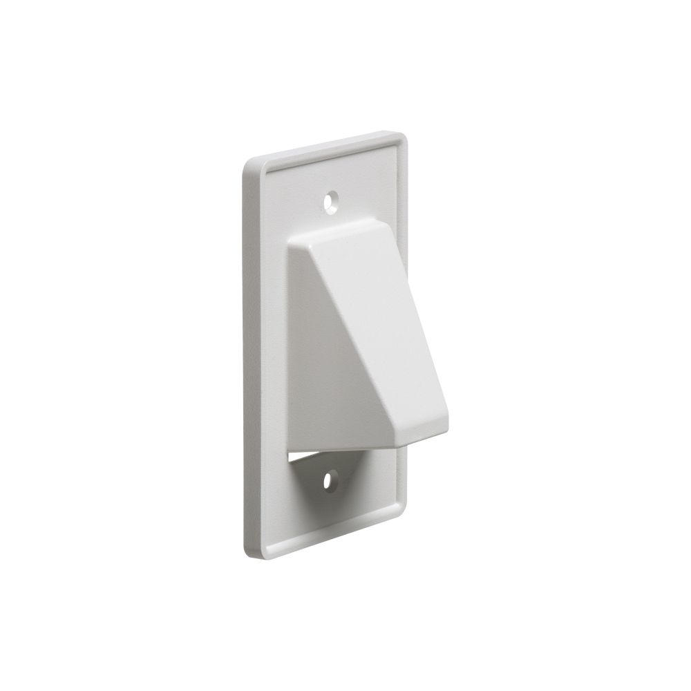 Reversible non metallic cable entrance plate for existing cables. Single Gang. Includes screws that match plate color. Color Black.
