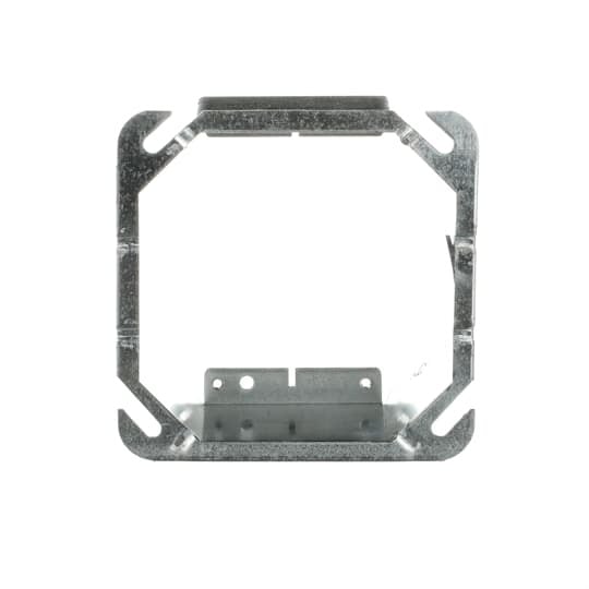 Two Gang Square-Cut Tile Wall Cover, 25.5 Cubic Inches, 4 Inch Square x 2 Inch Raised, Pre-Galvanized Steel, Square Corners Facilitate Tile Installation