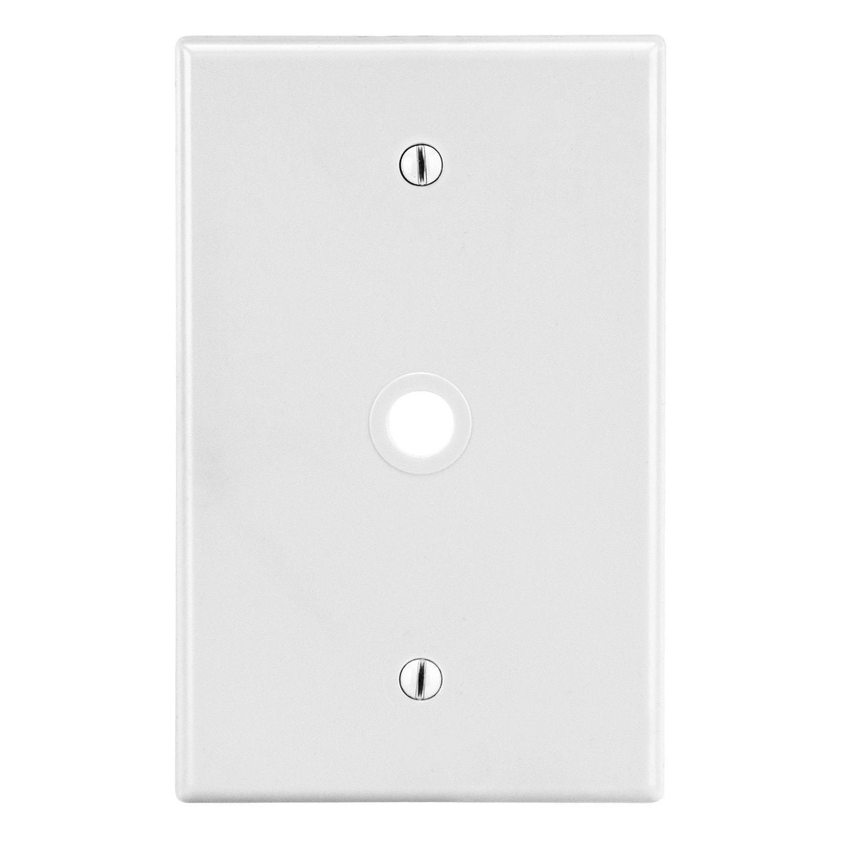 Wallplate, 1-Gang, .406" Opening, Box Mount, White