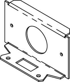 RFB6 1.39 DIA. SINGLE REC PLATE