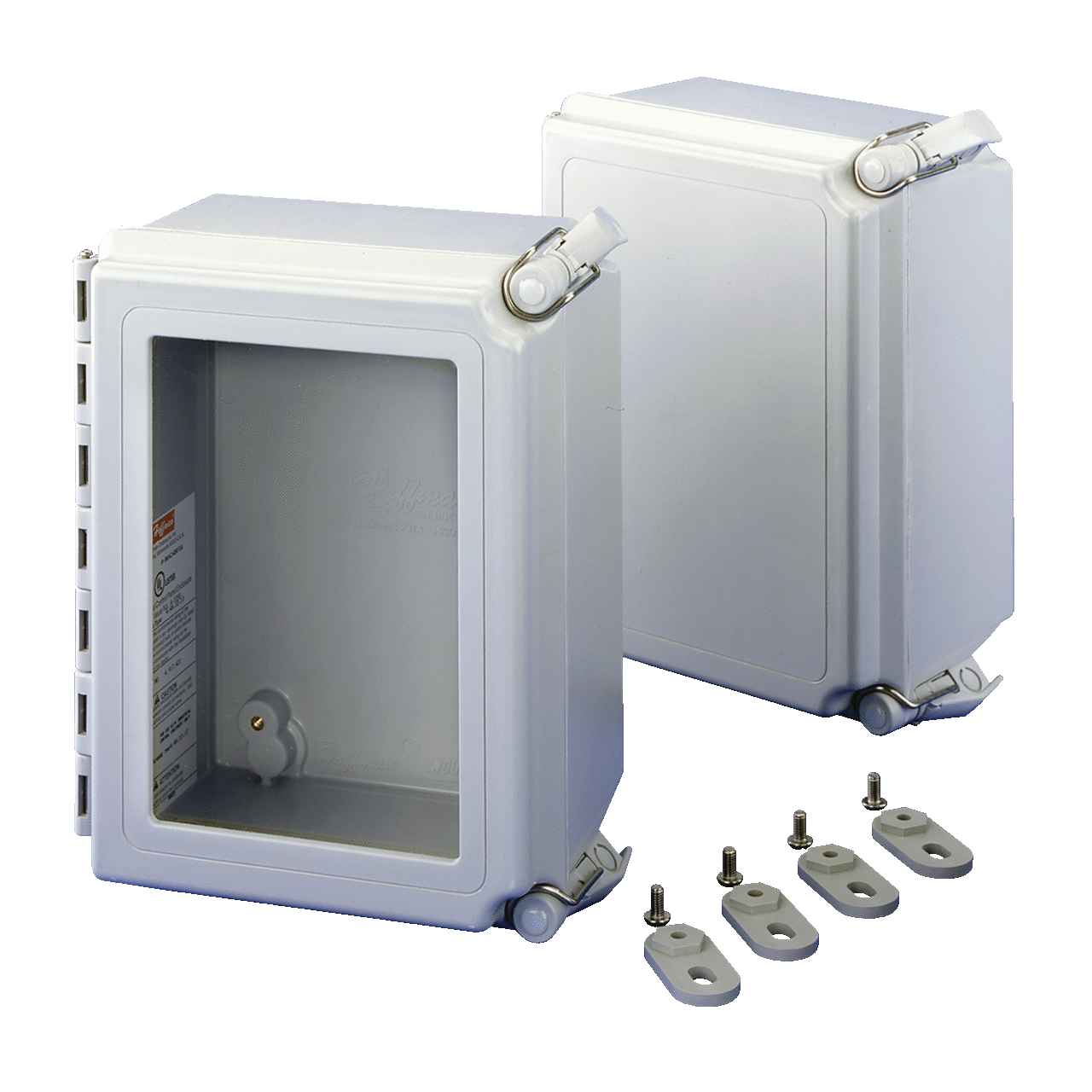 Continuous Hinge Screw-Cover Enclosure 4X, 12x10x6, Light Gray, Fiberglass