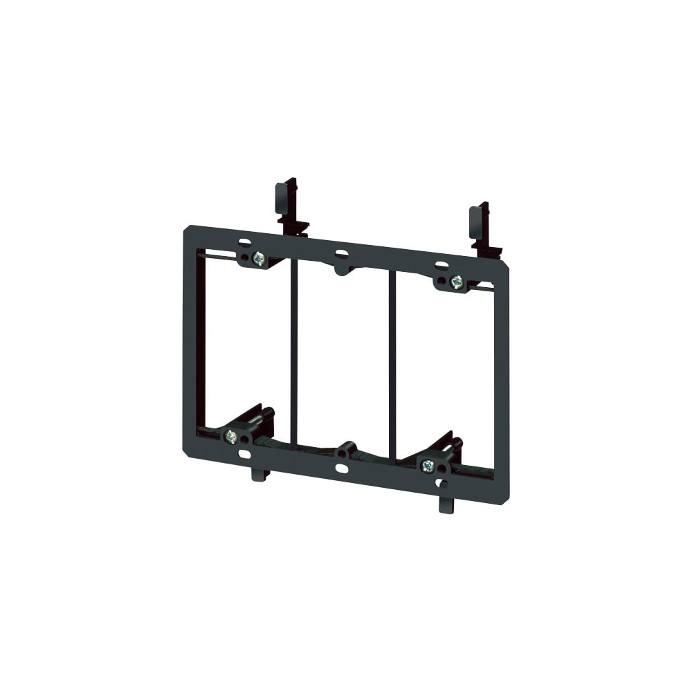 Low Voltage mounting bracket, three gang for installation on existing construction for class 2 wiring only.
