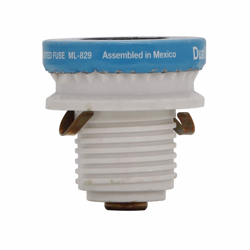 Eaton Bussmann series Type S plug fuse, plug fuse, time delay, heavy duty, packaging type blister pack, 9 A, 125 Vac, 10 kAIC (RMS Symmetrical) interrupt rating, 10 kA short circuit rating, threaded mount, duel element, plastic base