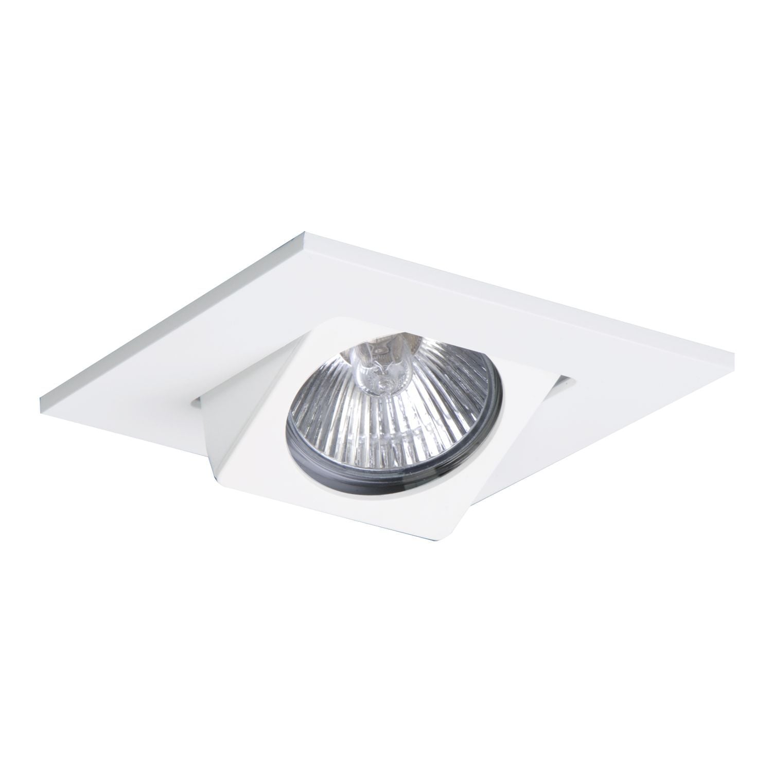 3" Trim Adjustable 15 Degree Square Gimbal Trim, White