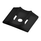 Cable Tie Mounting Cradle, Natural Nylon 6.6 for Temperatures up to 49 Degrees Celsius (120 F), Width of 25.4mm (1.0 Inches), Length of 31.75mm (1.25 Inches), Height of 7.23mm (0.285 Inches), Clearance Hole Diameter of 3.96mm (0.156 Inches), Rubber Based Adhesive Mounting (Can Also Use #6 Self-Tapping Screw for Added Strength), Accepts Cable Ties to 220 Newtons (50 Pounds), 100 Pack