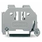 Screwless end stop; 10 mm wide; for DIN-rail 35 x 15 and 35 x 7.5; gray