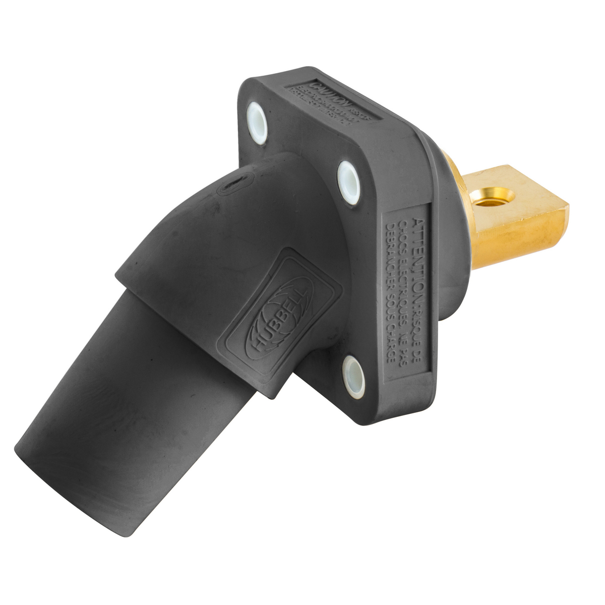 Single Pole Products, 300/400A Series,Receptacle, Angled, Buss Connection, Black